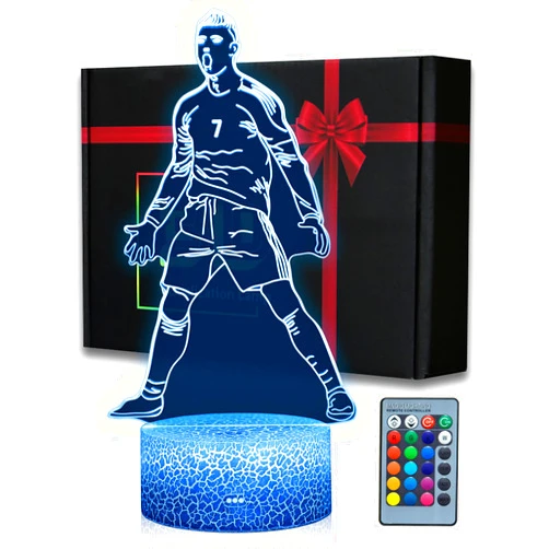 ARERG Soccer Night Light for Kids,16 Colors Changing Dimmable Nightlight with Remote,Soccer Player Siuuuu Celebration Room Decor Lamp,Soccer Gifts for Boys Girls Teens Men Women