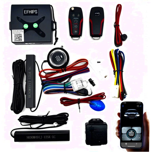 EFHIPS Central Locking keyless Entry Button&keyless Entry System with autostart Stop Engine and Alarm & Remote Start