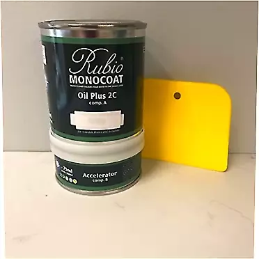 Rubio Monocoat Wood Stain Oil Plus 2C Pure (Clear) with Free GreenSupply Application Blade 350 ml