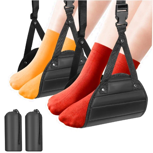 SZXYX Foot Hammock for Plane Travel (2 Pack), Memory Foam Airplane Foot Hammock Provides Foot Rest for Air Travel, Portable Airplane Travel Essentials & Long Flight Must Haves