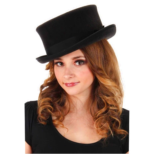 Elope John Bull Vintage Steampunk Low Profile Black Top Hat