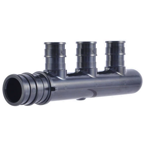SharkBite 3 Port PEX Expansion Poly Tee, 3/4 Inch Closed Trunk with 1/2 Inch Outlet, Multi Line Water Manifold Plumbing Fittings for PEX-A Tubing, UAMPT3CZ