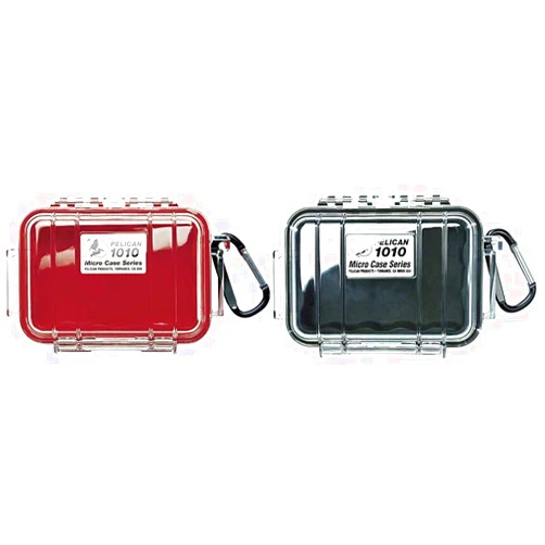 Pelican 1010 Micro Case Bundle (Red/Clear, Black/Clear)