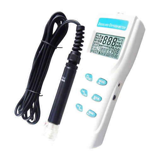 Gain Express Dissolved Oxygen Meter with Electrode Portable DO Meter Water Quality Tester with Large LCD Display ATC 99 Memory Function