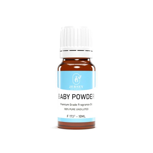 Jersey Botanical Baby Powder Fragrance Oil 10 ml. for Soap Making, Candle Making, Scented Oil Wax Melts, Home Scent Oil Diffusers, Bath Bomb, DIY Slime, Body Butter Lotions