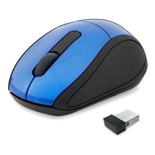 Verbatim 2.4G Wireless Mini Travel Optical Mouse with Nano Receiver for Mac and PC - Blue