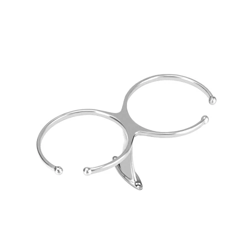 QWORK Boat Ring Cup Holder, Marine 316 Stainless Steel Double Ring Cup Drink Holder, Beverage Bottle Storage Rack, Fit Most Cups with a 3.5