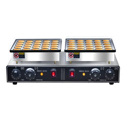 AEYDJXMER Mini Dutch Pancake Baker, 50PCS 1900W Commercial Electric Nonstick Waffle Maker Machine ， 1.8 Inches Pancake Maker Machine Dutch Poffertjes Grill For Home Kitchen Restaurant Snack Dessert