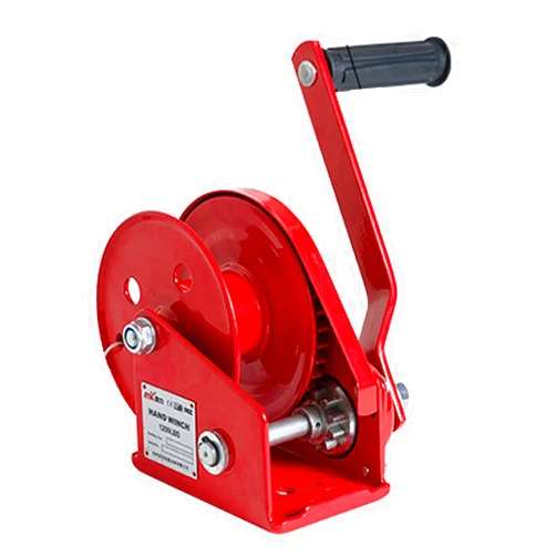 DBZDM Boat Trailer Winch 1200lb, Small Manual Cable Winch with Brake and Handle for ATV, Hand Ratchet Winch for Kayaks, Truck or Car, Two-Way Self-Locking Equipment