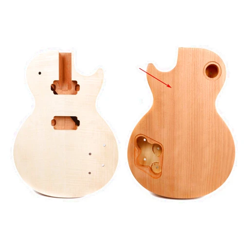 Yinfente Electric Guitar Body Replacement Set In Pocket Guitar Parts Maple Mahogany wood HH pickups guitar bodies