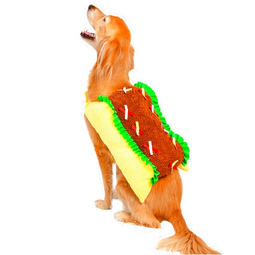 PET KREWE UNLEASH THE PARADE Pet Krewe Dog Taco Costume - Funny Food Halloween Pet Outfit Costumes for Small, Medium, Large Cats and Dogs -Perfect for Halloween, Christmas Holiday, Parties, Photoshoots, Gifts for Dog Lovers