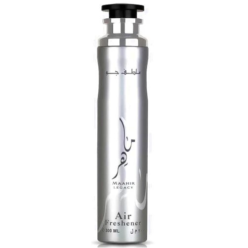 Lattafa Maahir Legacy Air Freshener by Lattafa Perfume 300mL, 10.14 Ounce (Pack of 1), Silver