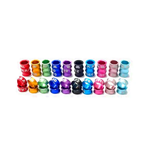 Gerrit Pack of 50/100/150/200 Pieces Mixed Color Bird Foot Rings Metal Aluminum Open Type Suitable for Pigeons and Young Pigeons 150pc Mixed colors4.0mm