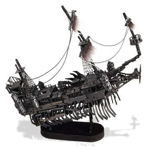 Piececool 3D Puzzles for Adults, Sea Ghost Pirate Ship DIY 3D Watercraft Metal Model Building Kits, Difficult 3D Puzzles for Family Time, Great Christmas Birthday Gifts