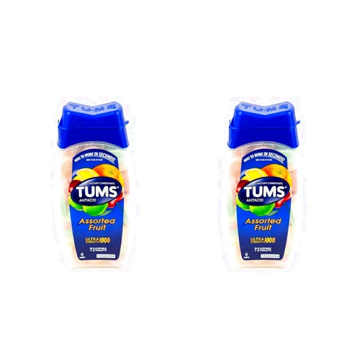 TUMS 23981 Ultra Strength Antacid, Assorted Fruit (Pack of 2)