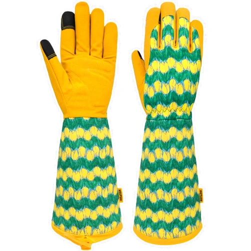 MSUPSAV Long Gardening Garden Gloves,Thorn-proof&Puncture Resistance Rose Cactus Gauntlet Glove for Gardener,Gifts