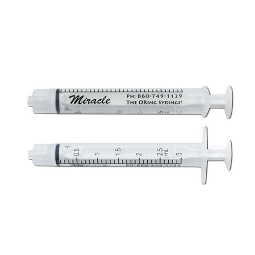 Miracle Oring Syringe- 3 ml Luer Lock Syringe- Package Contains 10 Individually Wrapped Sterile Oring Syringes for Handfeeding Animals, Administering Supplements, Measuring Liquids, and More