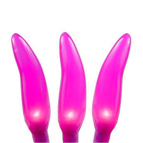Novelty Lights CP-35 Chilli Pepper Mini Light Set, Purple, Green Wire, 35 Light, 11' Long