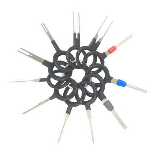 Kweiny Auto Terminals Removal Key Tool Electrical Wiring Connector Release Pin(11 Pieces No Duplicate)