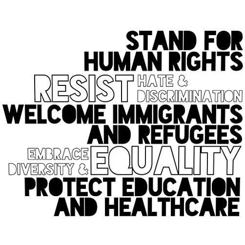 BZ Trading Human Rights Quote Protest Political Vinyl Vinyl Decal Wall Laptop Bumper Sticker 5