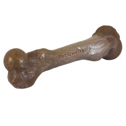 Pet Qwerks Zombie BarkBone - Nylon Dog Bone for Moderate Chewers - Bacon Flavor - 6