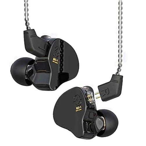 Kinboofi CCZ Melody in Ear Monitors, Dynamic Hybrid Dual Driver in Ear Headphones 1BA+1DD HiFi Wired Headphones Musicians IEM Upgrade Deep Bass Suitable for Audiophile Musician(No MIC, Black)…