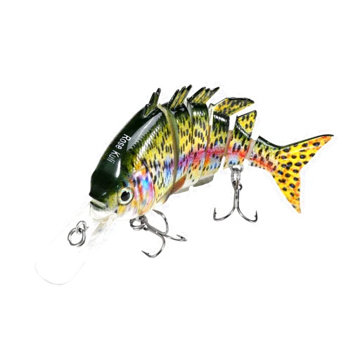 Rose Kuli Fishing Lures for Bass Trout Topwater Multi Jointed Swimbaits Slow Sinking Bionic Swimming Lures Bass Freshwater Saltwater Bass Lifelike Fishing Lures Kit