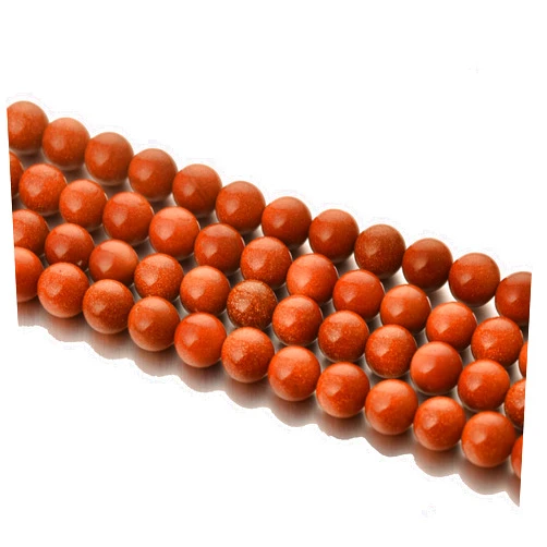 Asingeloo 6mm Goldsand Stone Beads Natural Round Loose Gemstone Beads for Jewelry Making
