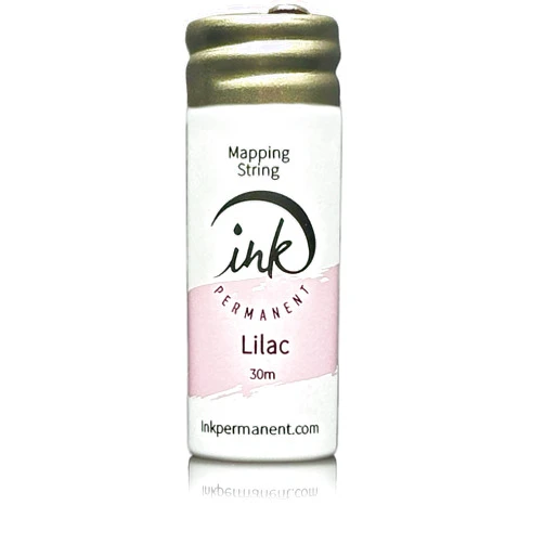 Ink Permanent White Brow Mapping String [100 Ft Bottles - 30 m] Pre-Inked Mapping String for Permanent Makeup and Microblading Supplies | Brow Mapping Kit | Mapping String for Brow Mapping Lilac