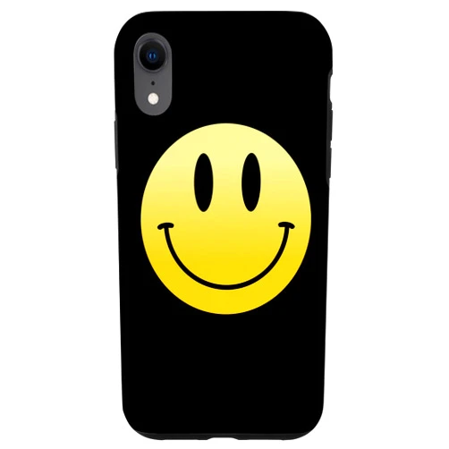 Smile Positive Happy Face Apparel iPhone XR Yellow Smile Happy Peace Smiling Face Cute Humor Awesome Case