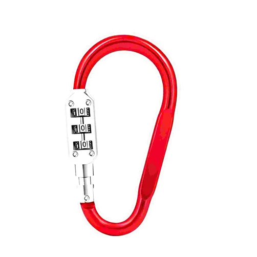 MyyYiTar Combination Locks,3 Dial Digit Combo D-Ring Clip Locking for Cable Loop,Helmet,Chain Link