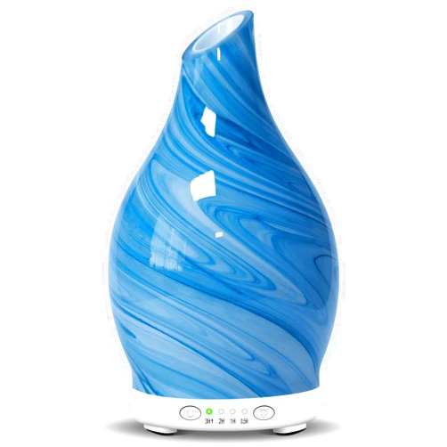Maromamix Aromatherapy Essential Oil Diffuser for Home- 120ml Art Glass Electric Aroma Oil Diffuser, Cool Mist Diffusers for Essential Oils with 4 Timer Setting, 7 Color Lights for Home Décor Gift for Women Mom