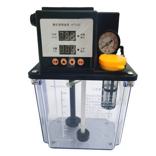 WYDDDARY 2L Double Digital Display Electric Automatic Lubrication Pump Digital Numerical Control Electromagnetic Lubrication Pump for Machine Tools Printing Textiles 110V