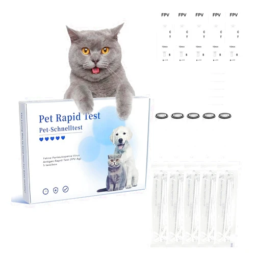 PawsXfun Cat Healthy FPV Test Kit for Cats - Accurate & Quick 5-Pieces Home Detection in Feces in 5-10 Minutes! Easy to Use Non-Invasive Early Diagnosis Tool Suitable for All Breeds & Ages