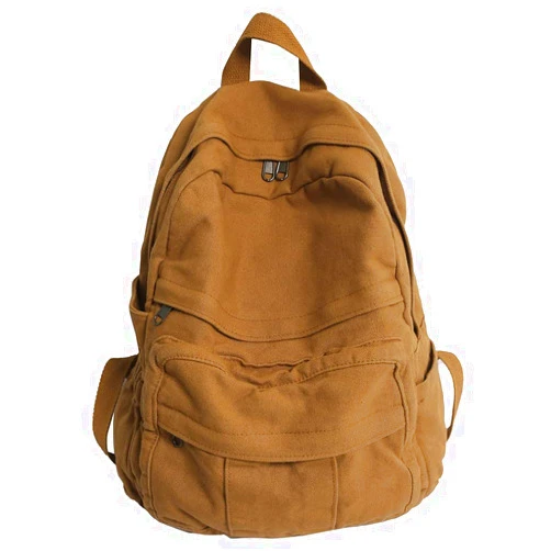 Juoxeepy Canvas Backpack Grunge Aesthetic Backpack for Women Solid Color Backpack Lightweight Classic Backpack Vintage Travel Daypack