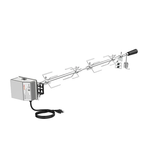 onlyfire Universal Grill Replacement Rotisserie Kit - 45'' & 53'' X 1/2'' Hexagon Spit Rod, Stainless Steel Electric Motor