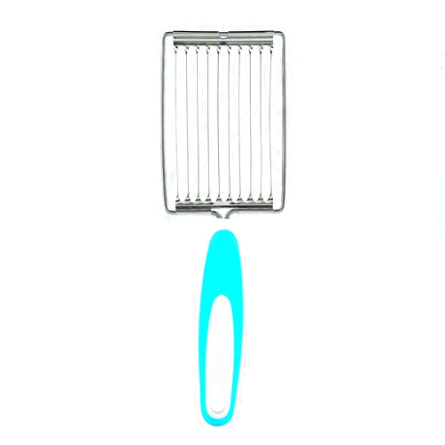 Cyrank Luncheon Meat Slicers, Spam Slicers 10 Slices, Egg Cutter Slicers, Spam Cutter 10 Slices for Boiled Egg Fruit Soft Cheese Slicer Cutter(Blue)