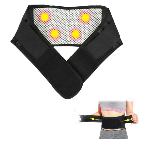 Evtbtju Medplus Acupressure Kidney Care Belt,Tourmaline Self-Heating Waist Support Belt,Thermal Magnetic Therapy Tourmaline Lower Back Waist Support Belt Brace for Pain Relief Sciatica (L)