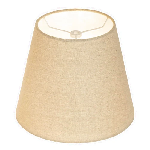 ALUCSET Small Lamp Shade, Barrel Fabric Lampshade for Table Lamp & Floor Light, 6 inch Top Diameter x 10 inch Bottom x Diameter 7.5 inch Height, Natural Linen Hand Crafted, Spider (Brown)