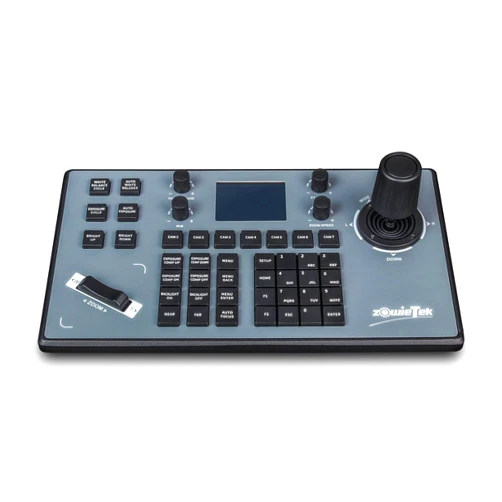 Zowietek PTZ Camera 4D Joystick Controller PoE | PTZ Universal Keyboard | Visca PELCO-D/P | RS232 RS422 RS485 | Controller for NDI PTZ Camera Live Streaming in Church, Meeting, Video Conference