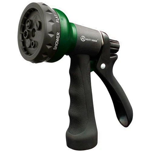 AUTOMAN Garden Hose Nozzle, Water Sprayer Nozzle with 7 Adjustable Watering Patterns,Slip Resistant Nozzle for Plants,Lawn,Washing Cars,Window Cleaning,Showering Pets & Outdoor Fun.