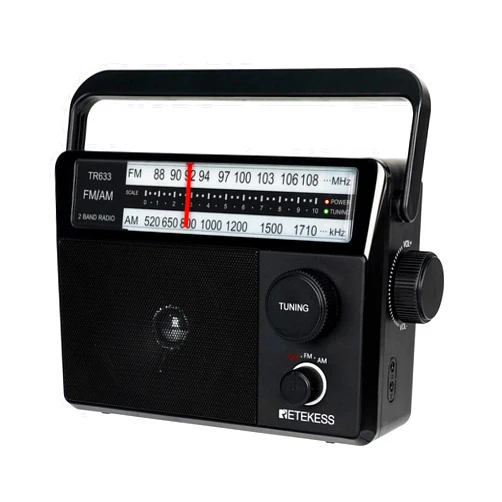 Retekess TR633 AM FM Radios with Best Reception, Portable Radio Plug in Wall, External Antenna Jack, Battery Operated Radio by 4 AA Batteries Or AC Power for Senior, Home