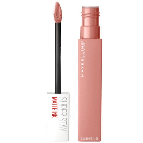 Maybelline Super Stay Matte Ink Liquid Lipstick Makeup, Long Lasting High Impact Color, Up to 16H Wear, Poet, Light Rosey Nude, 1 Count