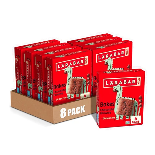LÄRABAR Larabar Kids Chocolate Brownie Gluten Free Bars, 0.96 oz bars, 6 ct (Pack of 8)