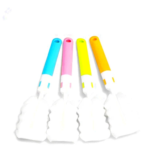 INVODA 4PCS Bottle Brush,Bottle Washer Set Long Sponge Bottle Cleaning Brushes Baby Bottle Cleaner Brush, Nipple Brush (4 pcs)