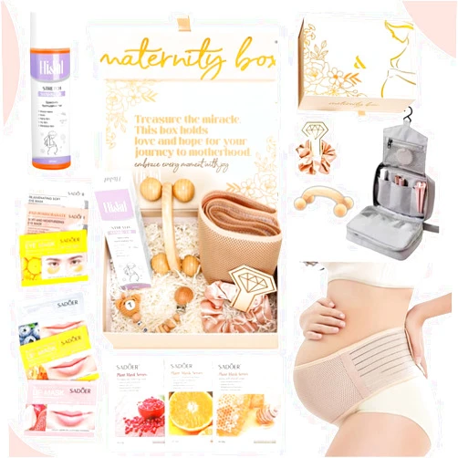 ELI&VAL Pampering gifts for New Mom - Pregnancy Essentials for Expecting Moms| Maternity Belly Band Belt | First Trimester Must Haves | New Mommy Care Package | belly oil for pregnant women