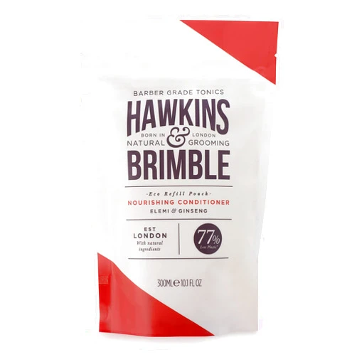 Hawkins & Brimble Conditioner Refill Pouch - 300ml For Men Hydrating Naturally Fragranced -Refill for Reusable Bottle for Life Eco Friendly (Hair Conditioner Eco Refill)