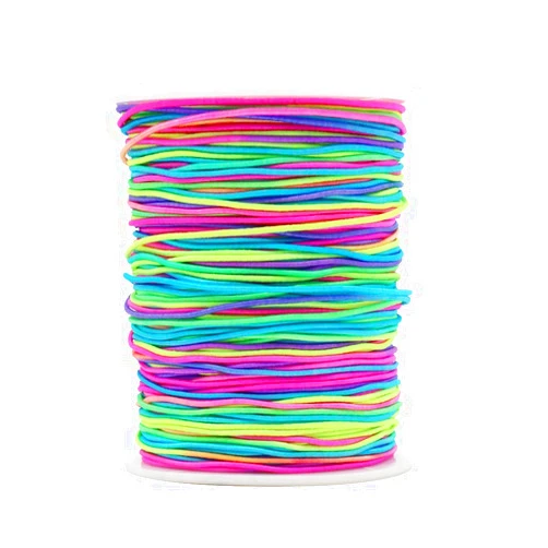 Tenn Well 1mm Elastic String, 328 Feet Rainbow Stretchy Bracelet String Beading Cord for Bracelets, Necklaces, Jewelry Making, Pony Beads and Crafts