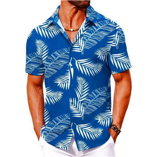 COOFANDY Mens Hawaiian Shirt Short Sleeve Button Down Shirts Tropical Floral Summer Beach Shirts