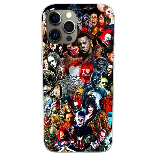 Sistger Compatible with iPhone 14ProMax Case Classic Love Horror Characters Movie Halloween All Scary Shockproof Silicone Soft TPU Protective Phone Case Cover